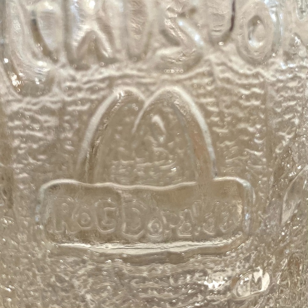 1993 The Flintstones McDonald's Glass Mug RocDonalds Treemendous Clear Embossed - Picture 8 of 8